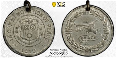 1919 Medal Laidlaw-0313 WM, Pierced AU55