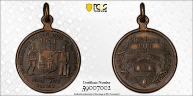 1919 Medal Peace with Honour AE MS63