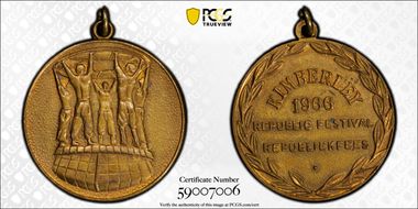 1966 Medal Laidlaw-0191 Brass Kimberley MS64