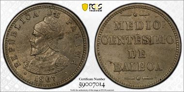 1907 1/2C KM-6  DDR MS63