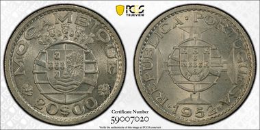 1952 20 Esc KM-80  Ag MS65