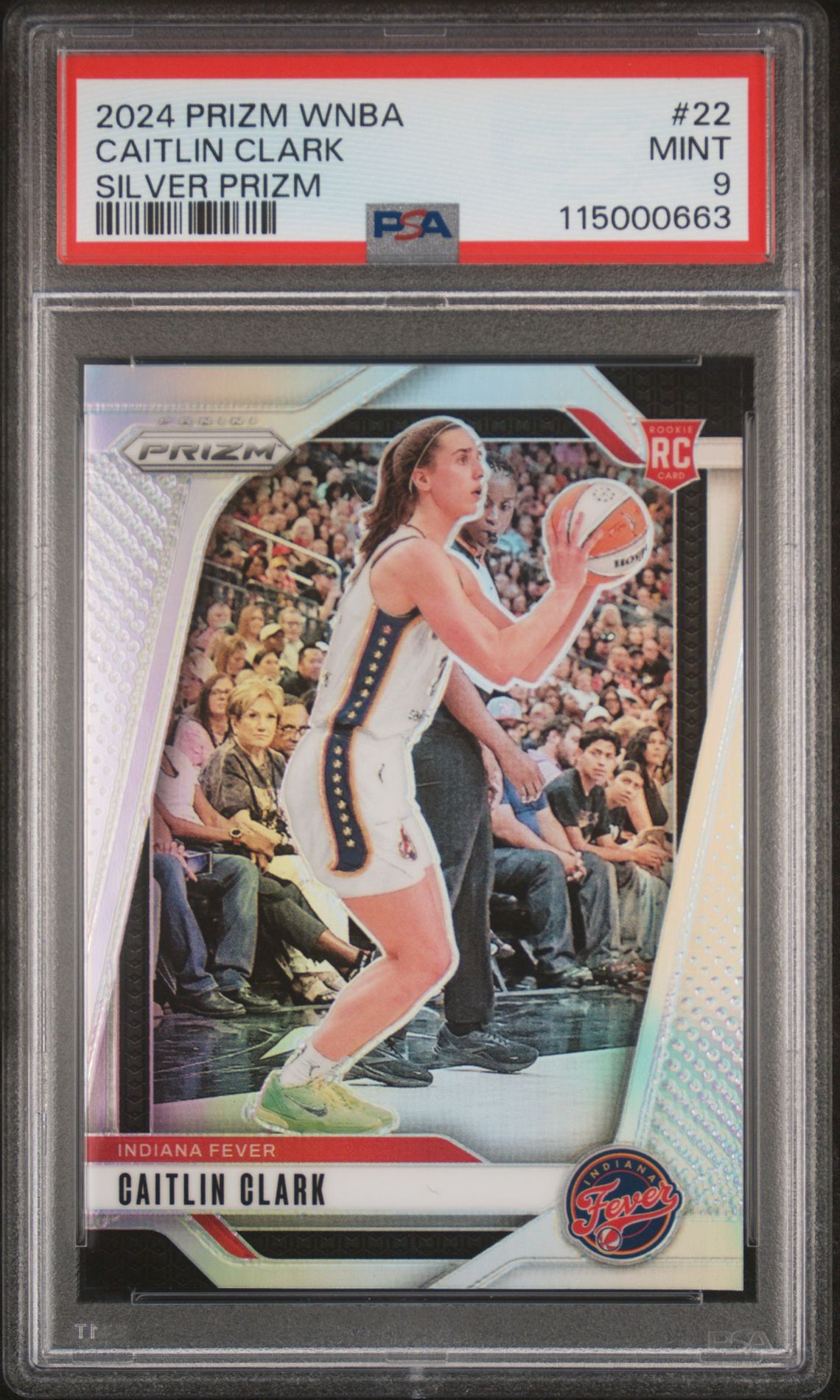 2024 Panini Prizm Wnba Caitlin Clark #22 (Silver Prizm) Mint 9 front