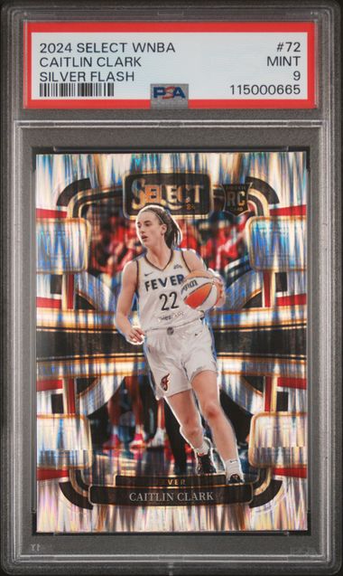 2024 Panini Select Wnba Caitlin Clark #72 (Silver Flash) Mint 9 front