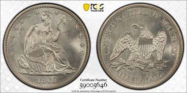 1863 50C MS66