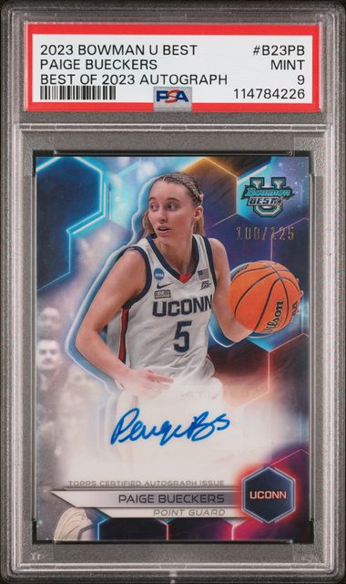2023 Bowman University Best Best Of 2023 Autographs Paige Bueckers #B23Pb (Best Of 2023 Autograph) Mint 9 front