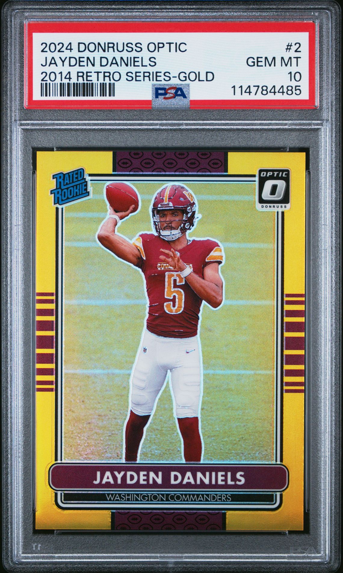 2024 Panini PANINI DONRUSS OPTIC 2014 RETRO SERIES Gold #2 Jayden Daniels front