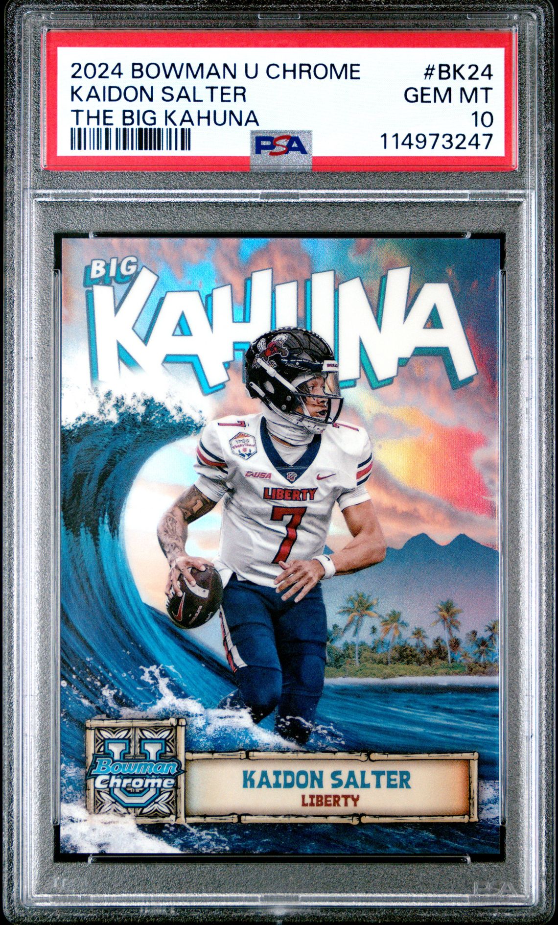 2024 Bowman University Chrome The Big Kahuna Kaidon Salter #Bk24 Gem Mt 10 front