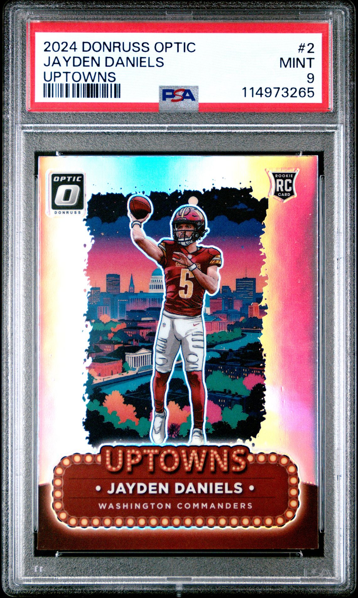 2024 Panini Donruss Optic Uptowns Jayden Daniels #2 Mint 9 front