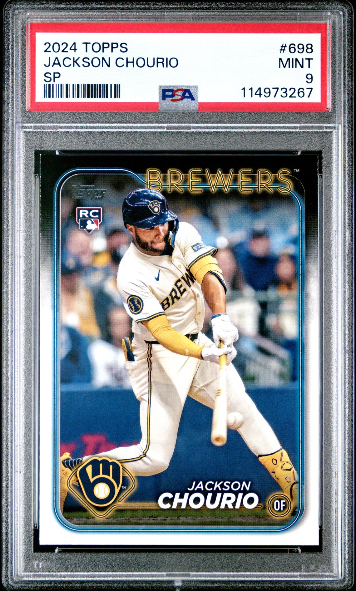 2024 Topps Jackson Chourio #698 (Sp) Mint 9 front