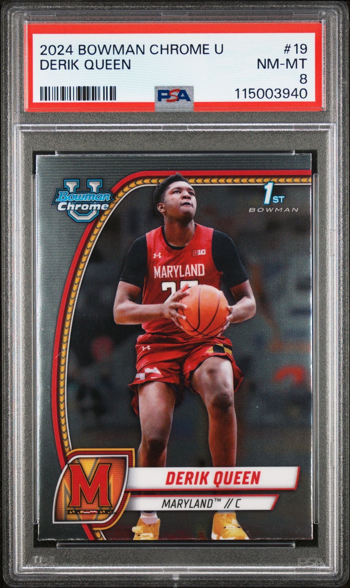 2024 Bowman Chrome BOWMAN CHROME UNIVERSITY #19 Derik Queen front