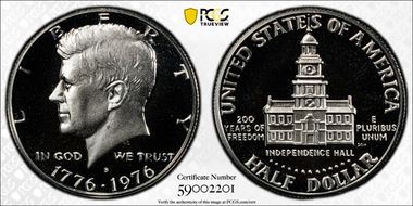 1976-S 50C Silver PR70DCAM