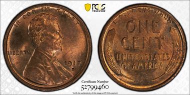1917-D 1C MS64RB