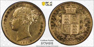 1886-M Sov Shield S-3854A AU53