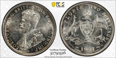 1924(m,sy) Florin AU58