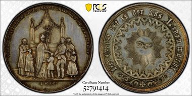 (c. 1850) Medal Confirmation Medal Ag MS64