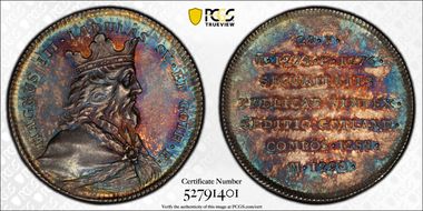 (1745-60) Medal Magnus III Ag Regents of Sweden MS63
