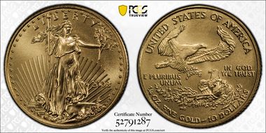2008 $10 Gold Eagle MS69