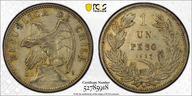 1927-So Peso KM-171.1 AU50