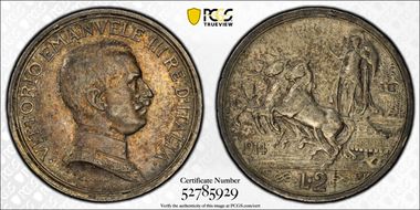 1914-R 2 L KM-55  Ag AU50