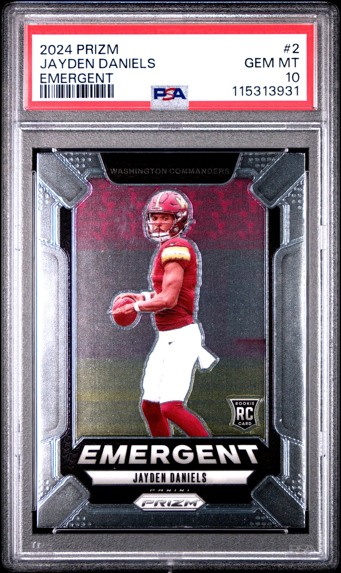 2024 Panini PANINI PRIZM EMERGENT NO HUDDLE #2 Jayden Daniels front
