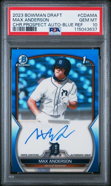 2023 Bowman Bowman Draft Blue Refractor Blue Refractor front