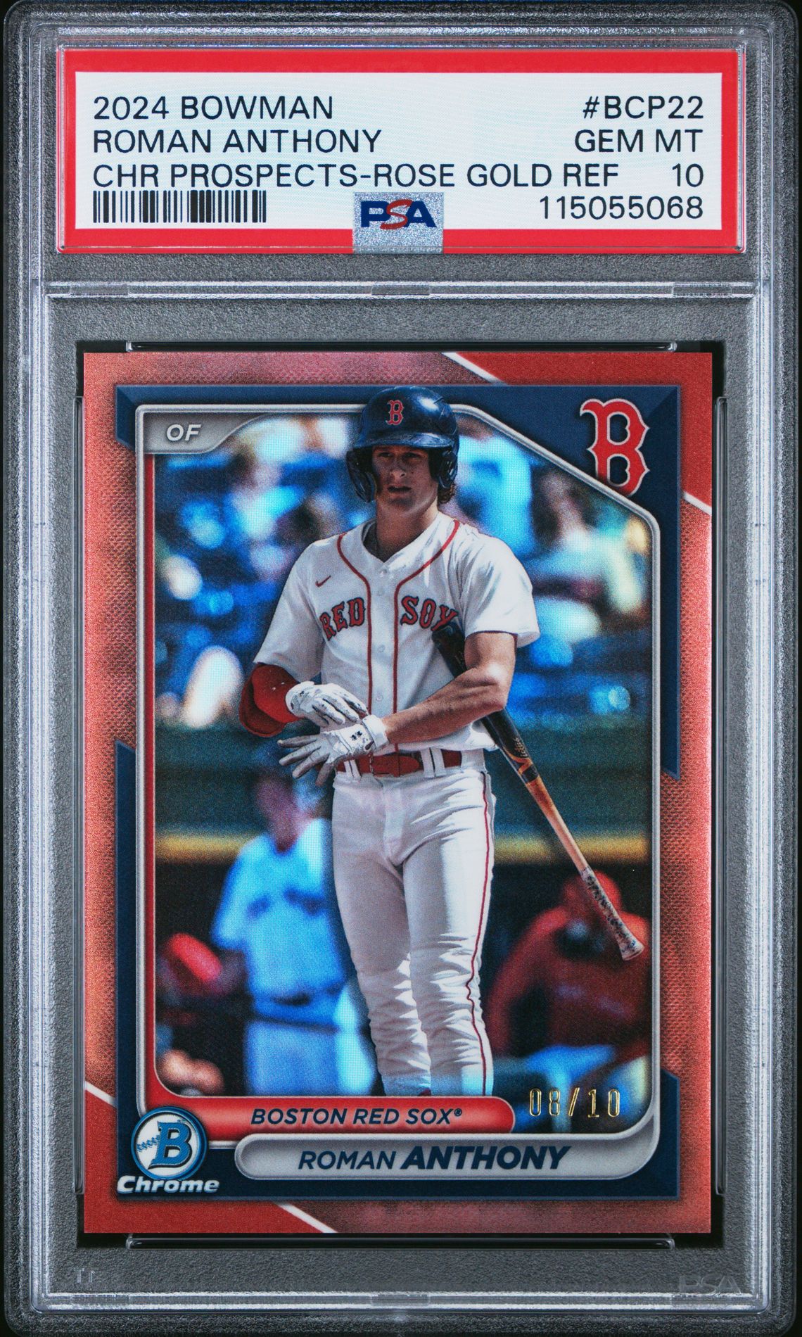 2024 Bowman BOWMAN CHROME PROSPECTS Gold Refractor #BCP22 Roman Anthony front