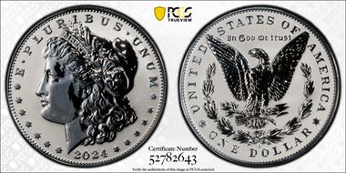 2024-S $1 Morgan Dollar Rev PR Two-Coin Reverse Proof Set PR70