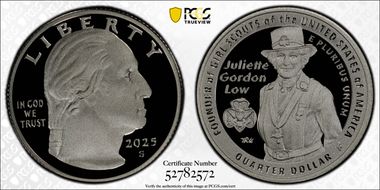 2025-S 25C Juliette Gordon Low Silver PR70DCAM