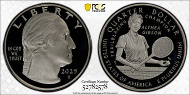 2025-S 25C Althea Gibson Silver PR70DCAM