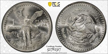 1991-Mo Onza Libertad Ag T1 - PLATA PURA MS67