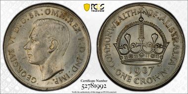 1937 Crown KM-34  Ag MS63