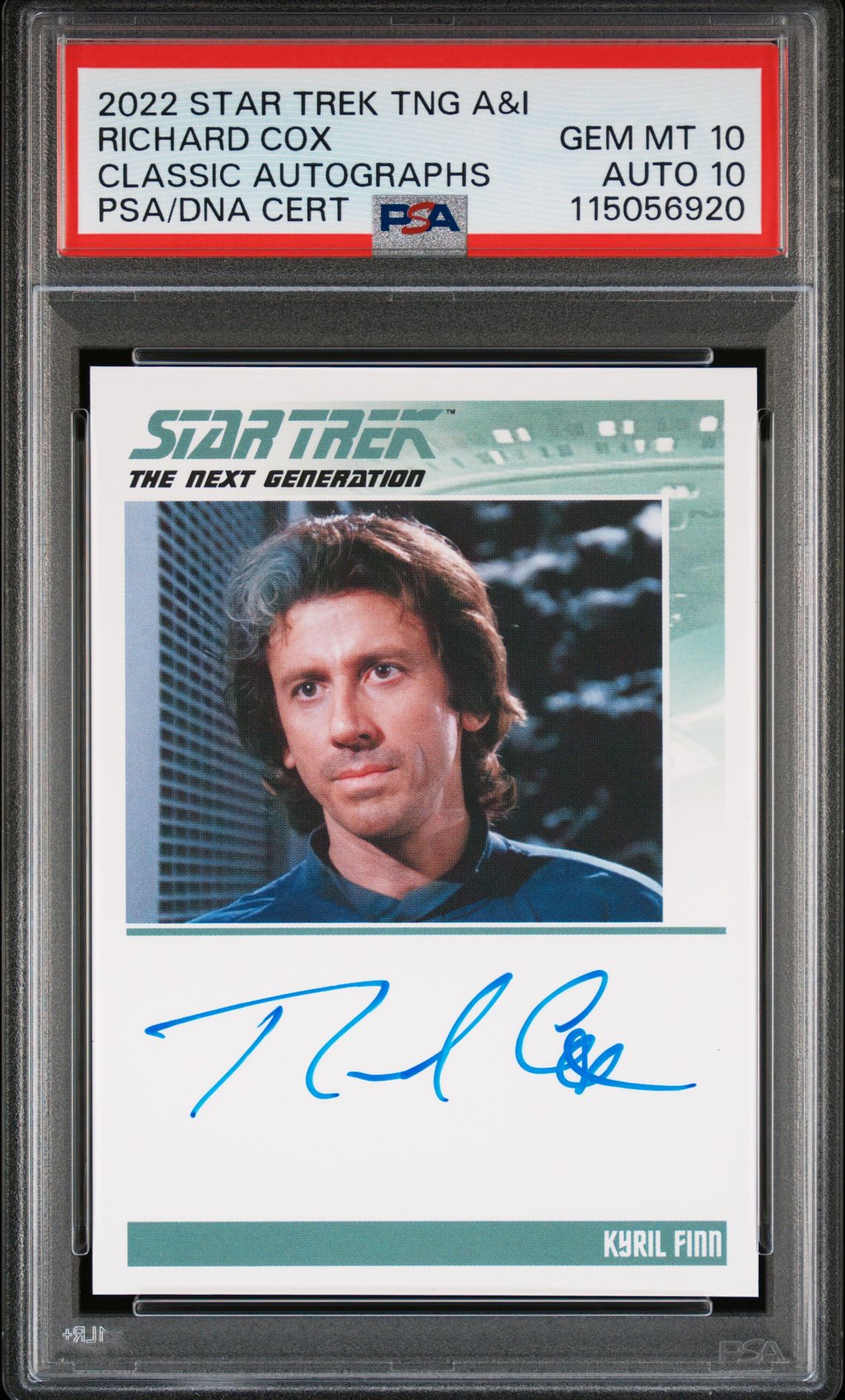 2022 Rittenhouse RITTENHOUSE STAR TREK TNG ARCHIVES & INSCRIPTIONS CLASSIC AUTOGRAPHS KYRIL FINN Richard Cox front