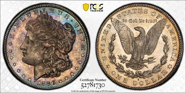 1886-S $1 MS64+ 