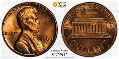 1960-D 1C Large Date MS65RD