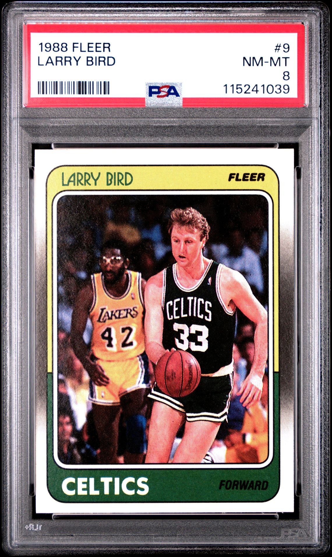 1988 Fleer Larry Bird #9 Nm-Mt 8 front