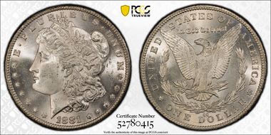 1881-CC $1 MS63