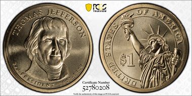2007-D $1 T. Jefferson - Pos. B Satin Finish SP68