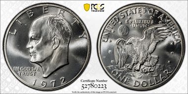1972-S $1 Silver MS67