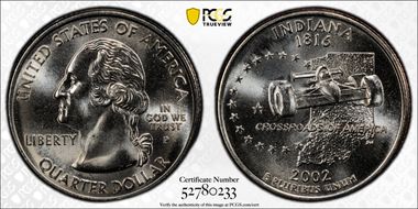 2002-P 25C Indiana MS67