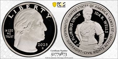 2025-S 25C Ida B. Wells Silver First Strike PR70DCAM
