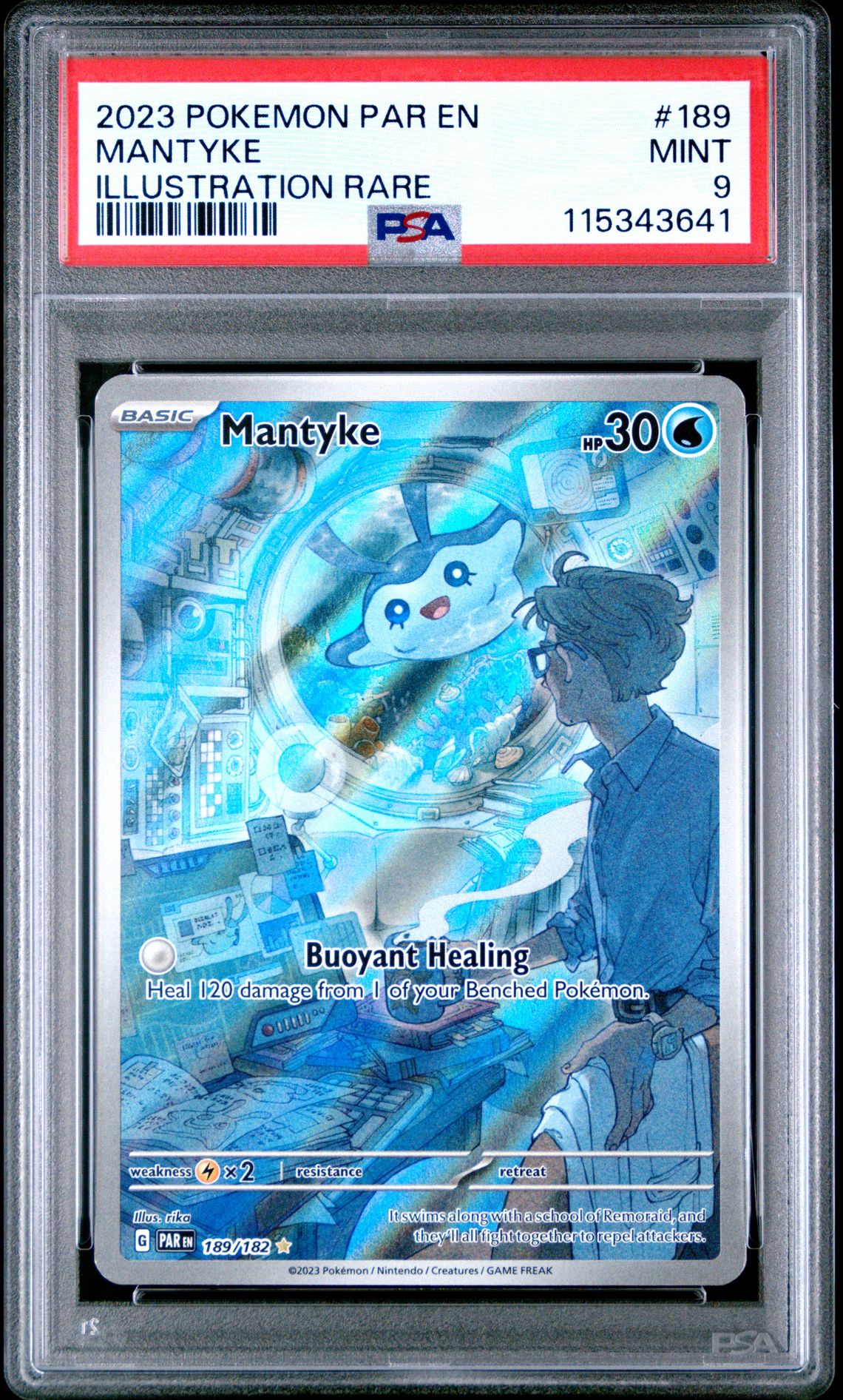 2023 Pokemon POKEMON PAR EN-PARADOX RIFT ILLUSTRATION RARE #189 Mantyke front