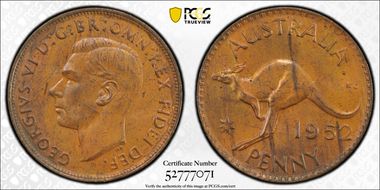 1952 A. (p) 1D London Reverse MS63BN