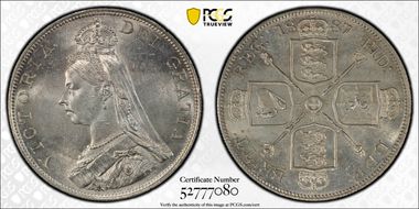 1887 Dbl Fl S-3923 Arabic 1 MS63