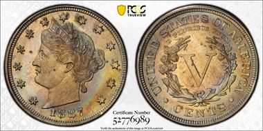 1887 5C MS64