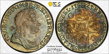 1723 Shil S-3647 First Bust S.S.C. Rev MS64+