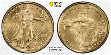 2023 $5 Gold Eagle MS70