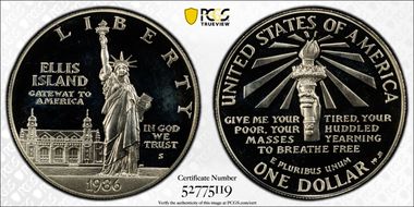 1986-S $1 Statue Of Liberty PR68DCAM