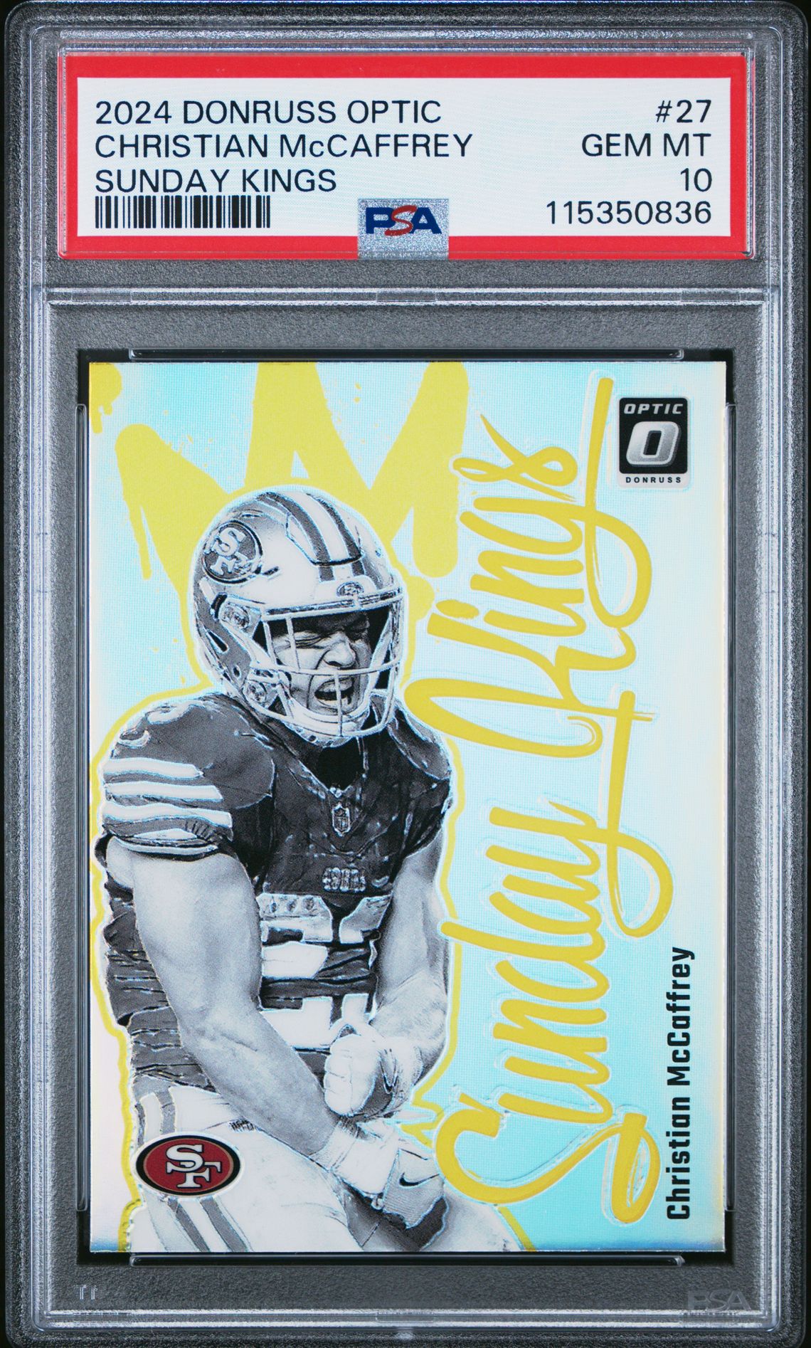 2024 Panini PANINI DONRUSS OPTIC SUNDAY KINGS #27 Christian Mccaffrey front