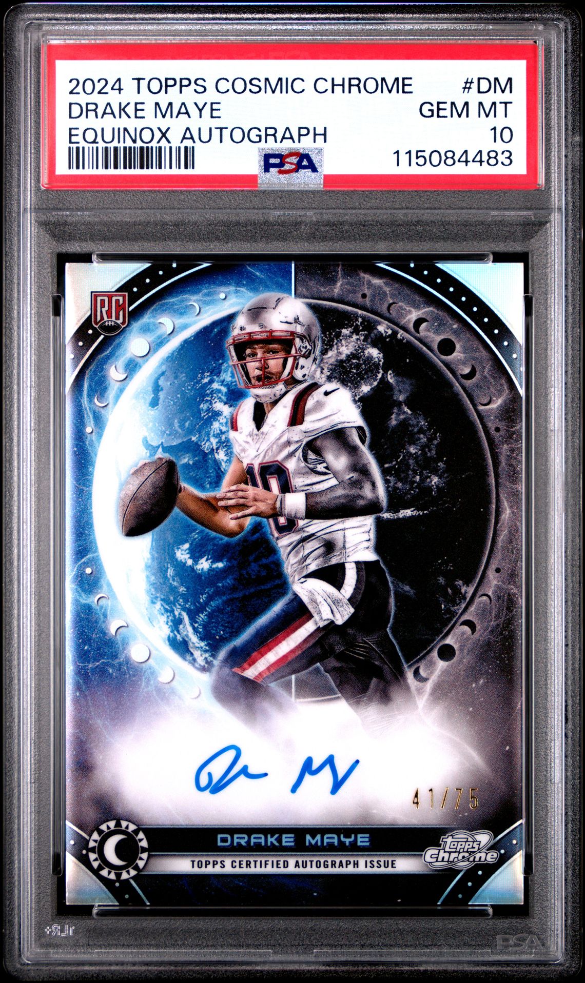 2024 Topps Topps Cosmic Chrome Equinox Autographs #DM Drake Maye front