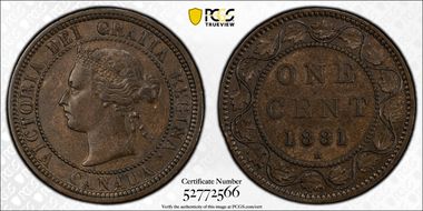 1881-H 1C Repunched D AU55BN